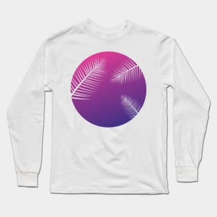 Purple Pink Leaves in a Circle | Positivity Long Sleeve T-Shirt